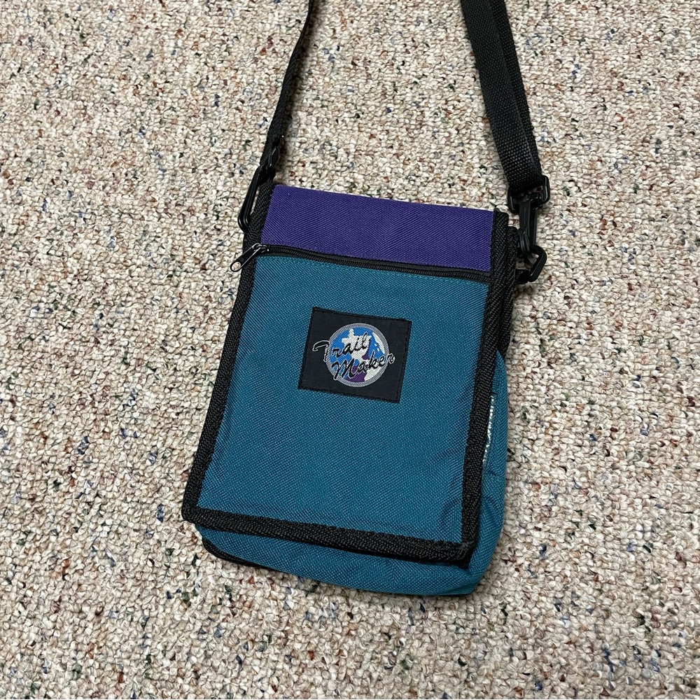 Vintage Retro Trailmaker Small Travel Crossbody With Money Coin Pouch